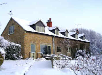 snow at Snape Cottage